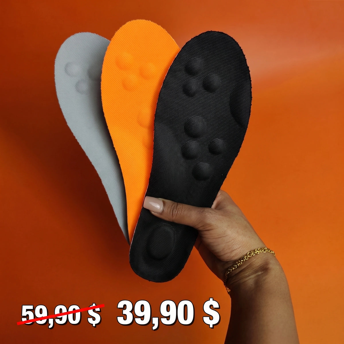 Les semelles massantes à 39,90 $ au lieu de 59,90 $