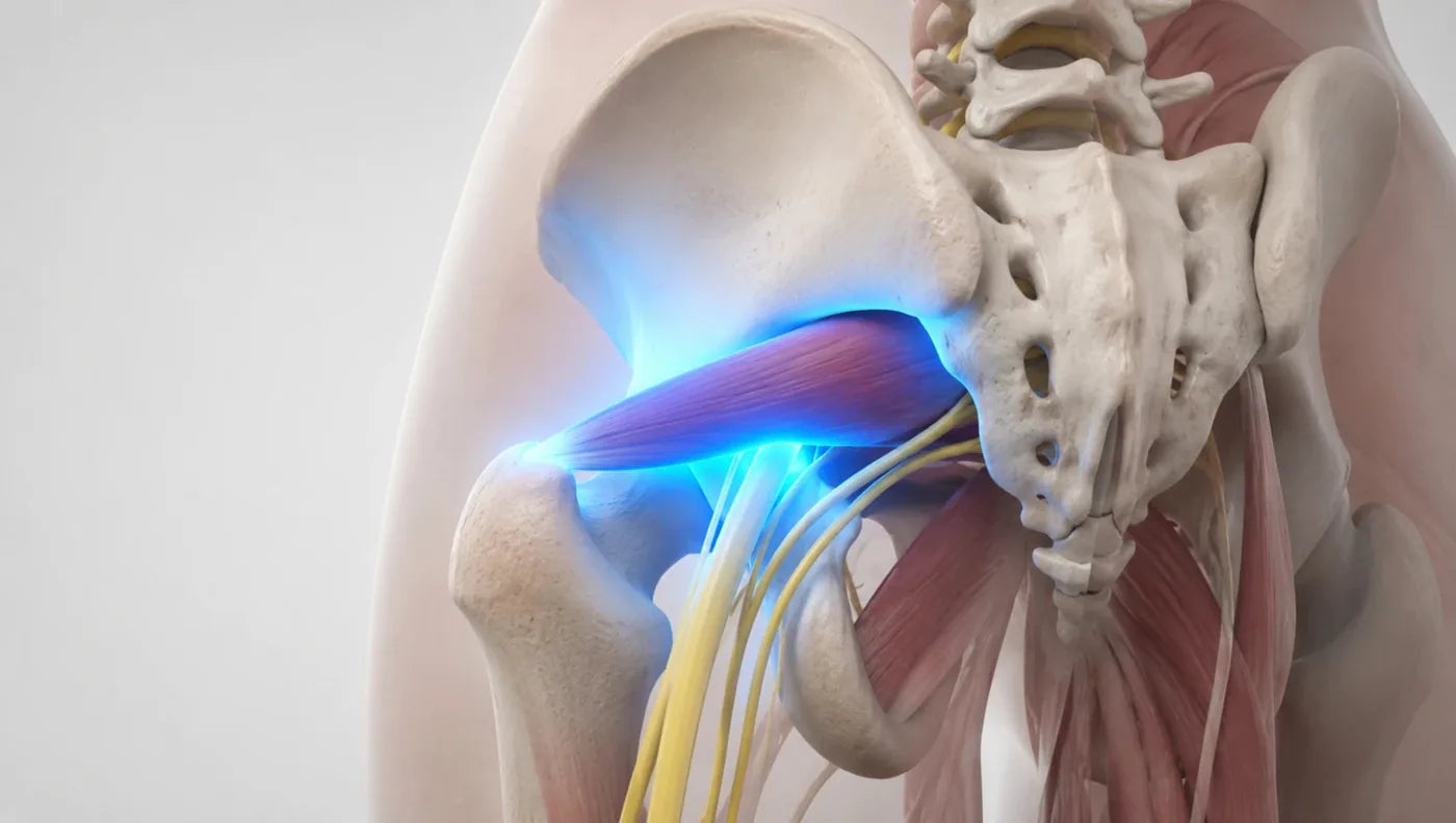 The nerve fibers in the hip