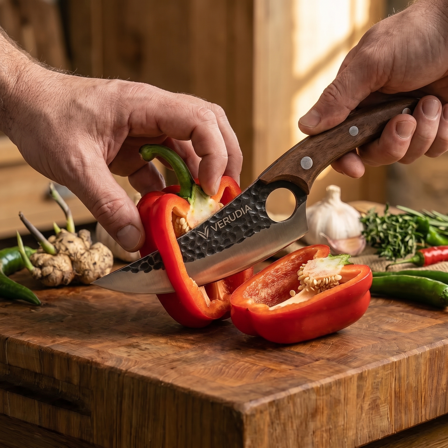 Verudia – Couteau de Chef Japonais Tsuchime